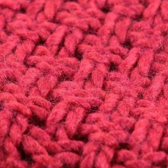 Vintage-Restoration Hardware Red Wool Blend Throw Italian made, ORIGINAL TAG - Picture 3 of 6